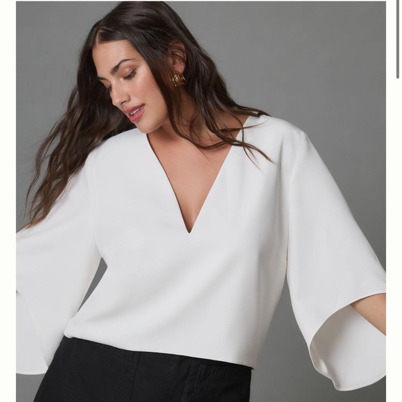 Anthropologie Mare Mare v neck cape blouse - Picture 7 of 8